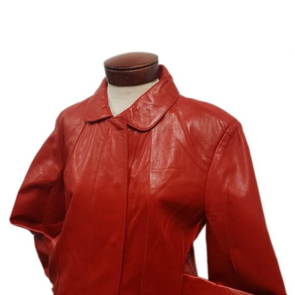 Women’s Soft Leather Single Overlap Lapel Short Exclusive Jacket 7 Color's - Picture 11 of 14